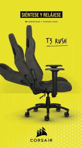 silla Gamer Corsair T3 RUSH CHARCOAL