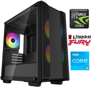 Equipo Gamer Core i3 14100F, 16GB, 1TB NVMe, RTX 3050 6GB