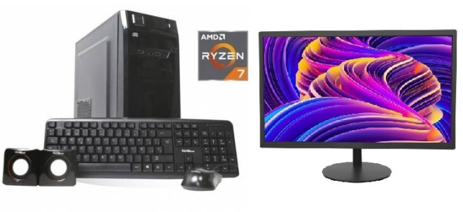 Combo equipo AMD Ryzen 7 + Monitor 19