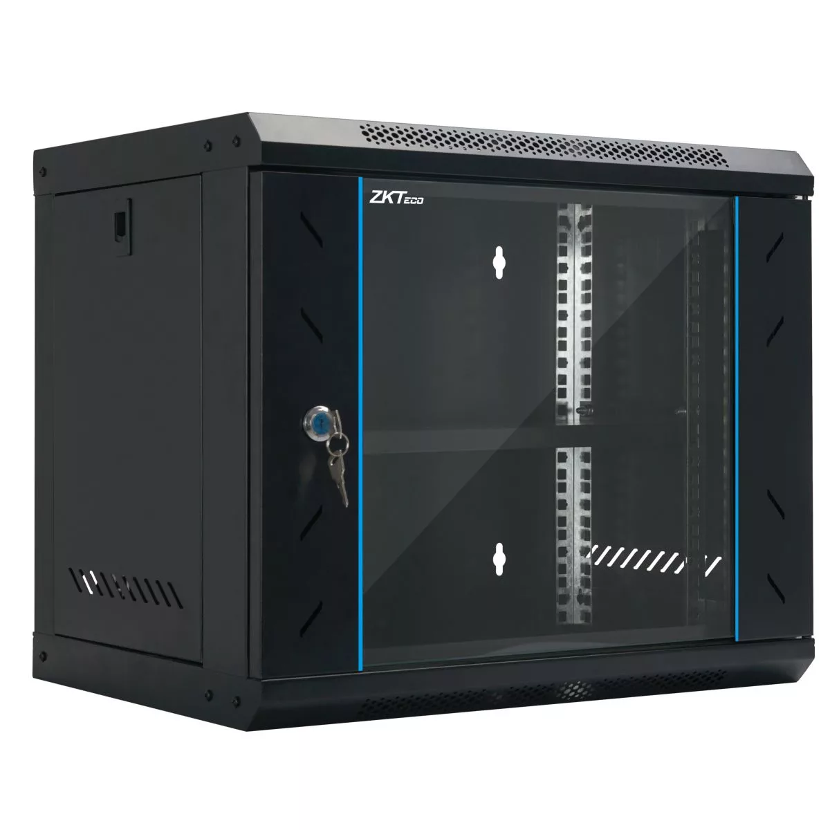 Imagen de Rack 4u Zkteco Acero Wall Puerta De Vidrio 5404a