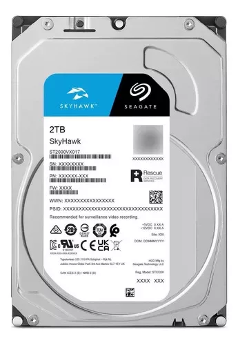 Imagen de Disco Seagate 2TB SkyHawk surveillance