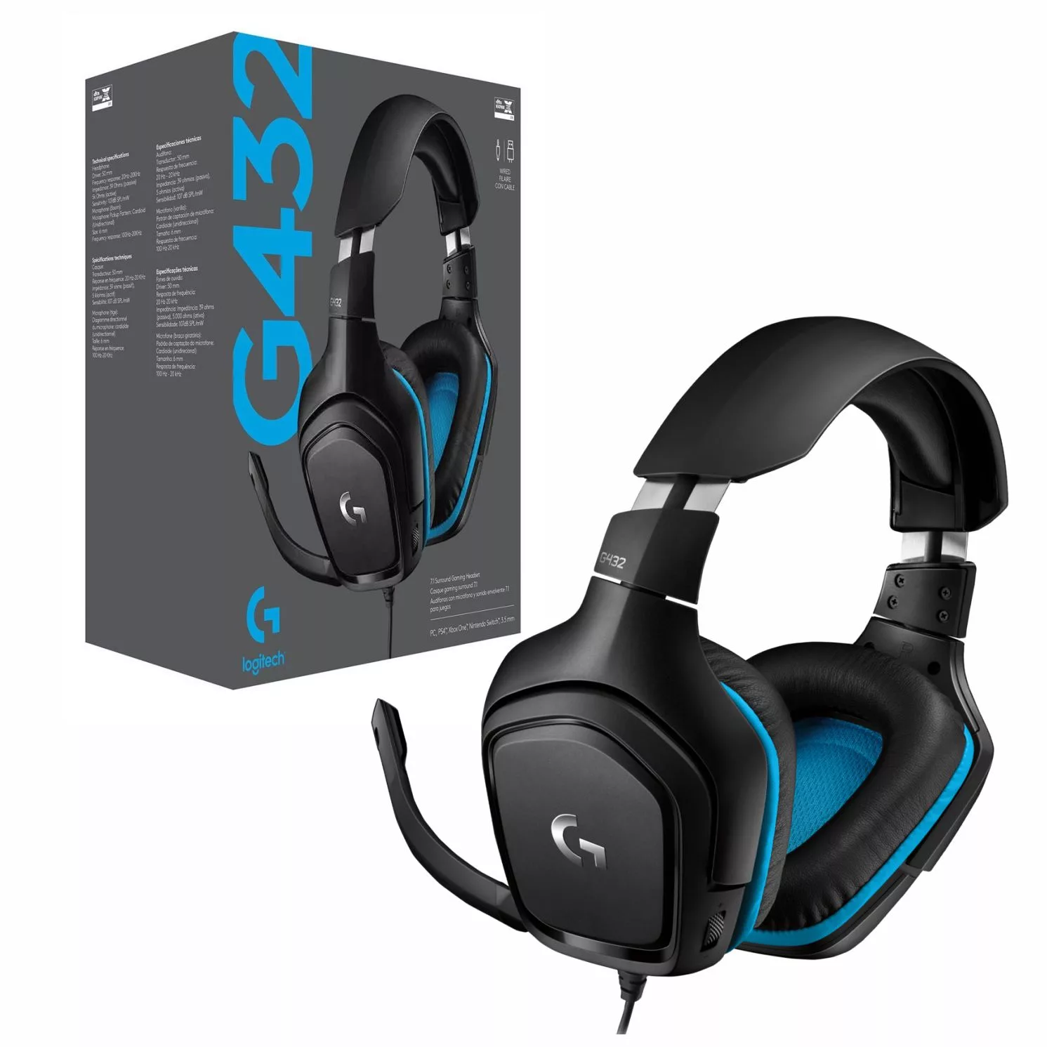 Imagen de Audifono gamer Logitech G432 7.1 Surround c/microfono