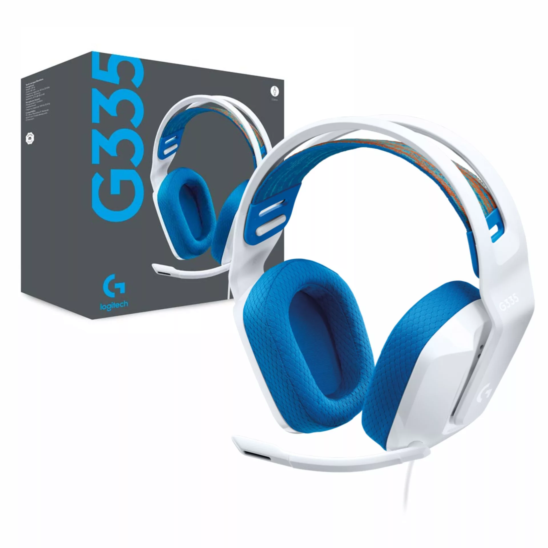 Imagen de Audífonos Logitech G335 blancos gamer