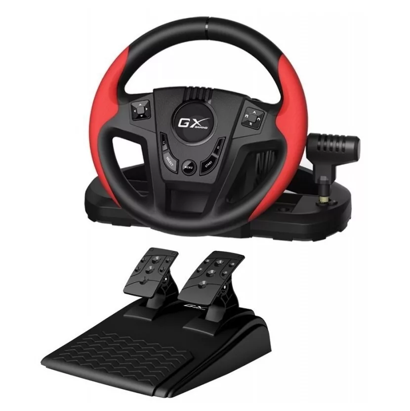 Imagen de Volante Genius SpeedMaster con vibracion, pedales y cambios
