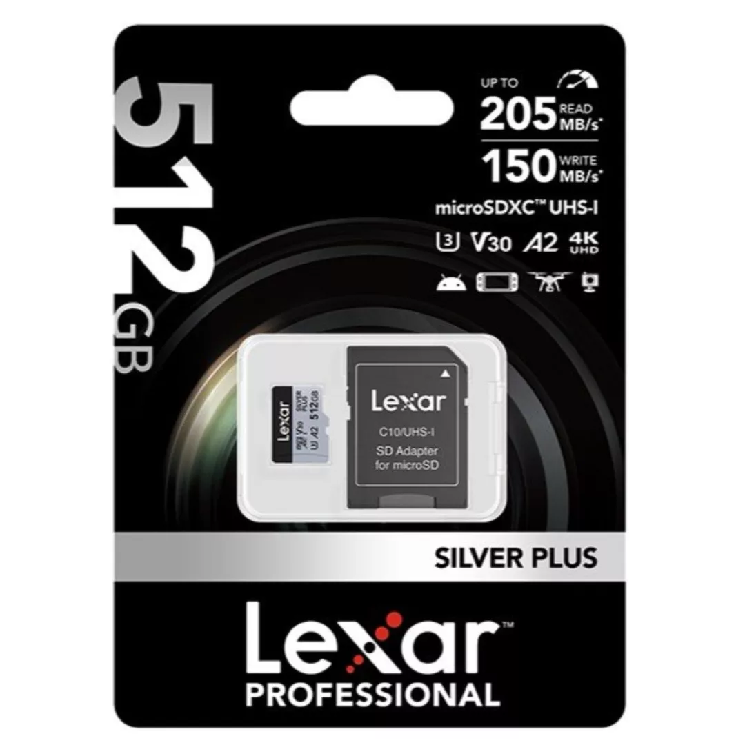 Imagen de Memoria microSDXC Lexar Pro 512GB Silver Plus