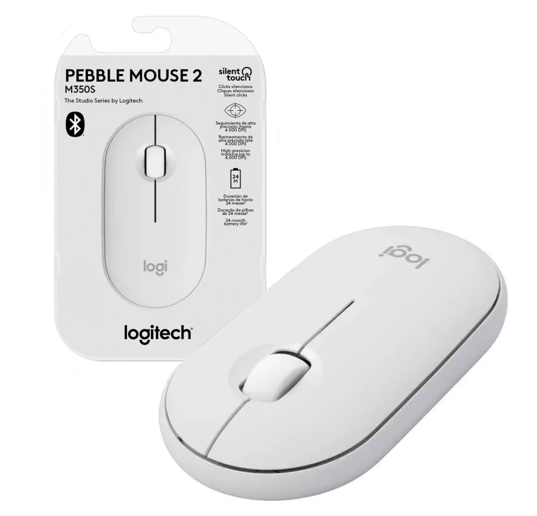 Imagen de Mouse Logitech M350S Pebble 2 bluetooth blanco