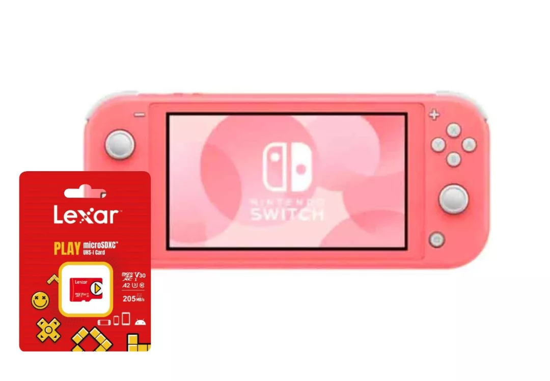 Imagen de Consola Nintendo Switch lite rosado + micro SD 256 GB