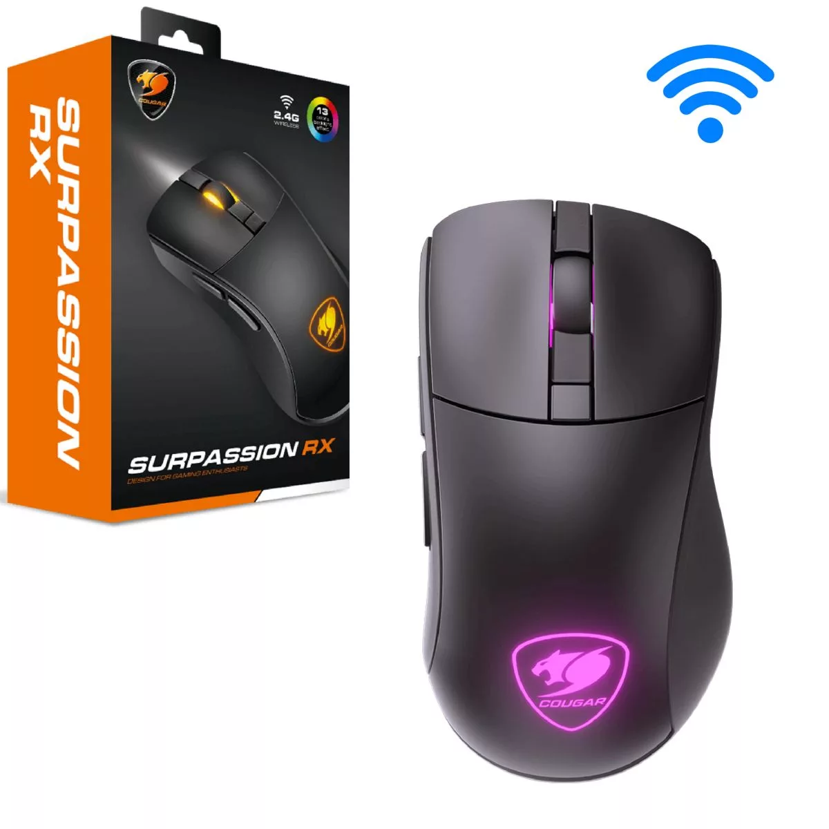 Imagen de Mouse Cougar Surpassion Rx Wireless Black