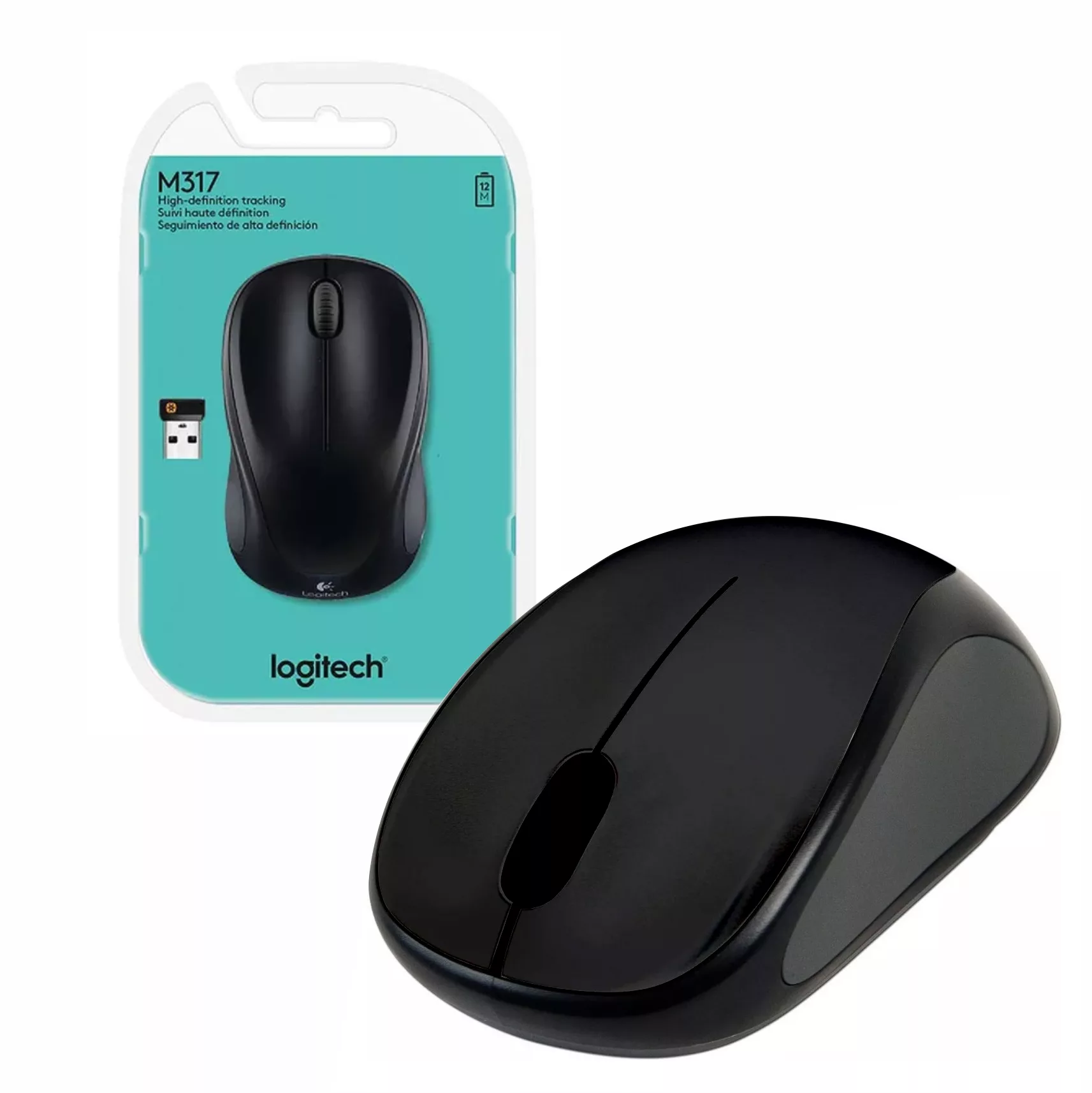 Imagen de Mouse Logitech M317 inalámbrico negro