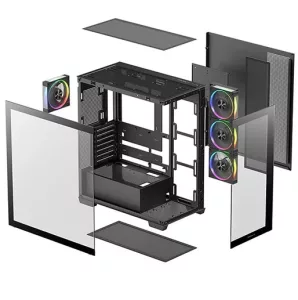 Gabinete Deepcool CG580 4F V2 negro