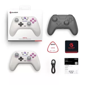 Joystick GameSir T4 Nova HD Rumble blanco Bluetooth