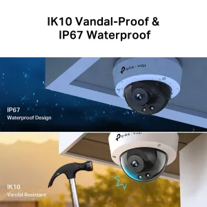 Cámara Seguridad Ext TP-LINK Vigi C230 Color Ip67 Día Noche 2K 3mp
