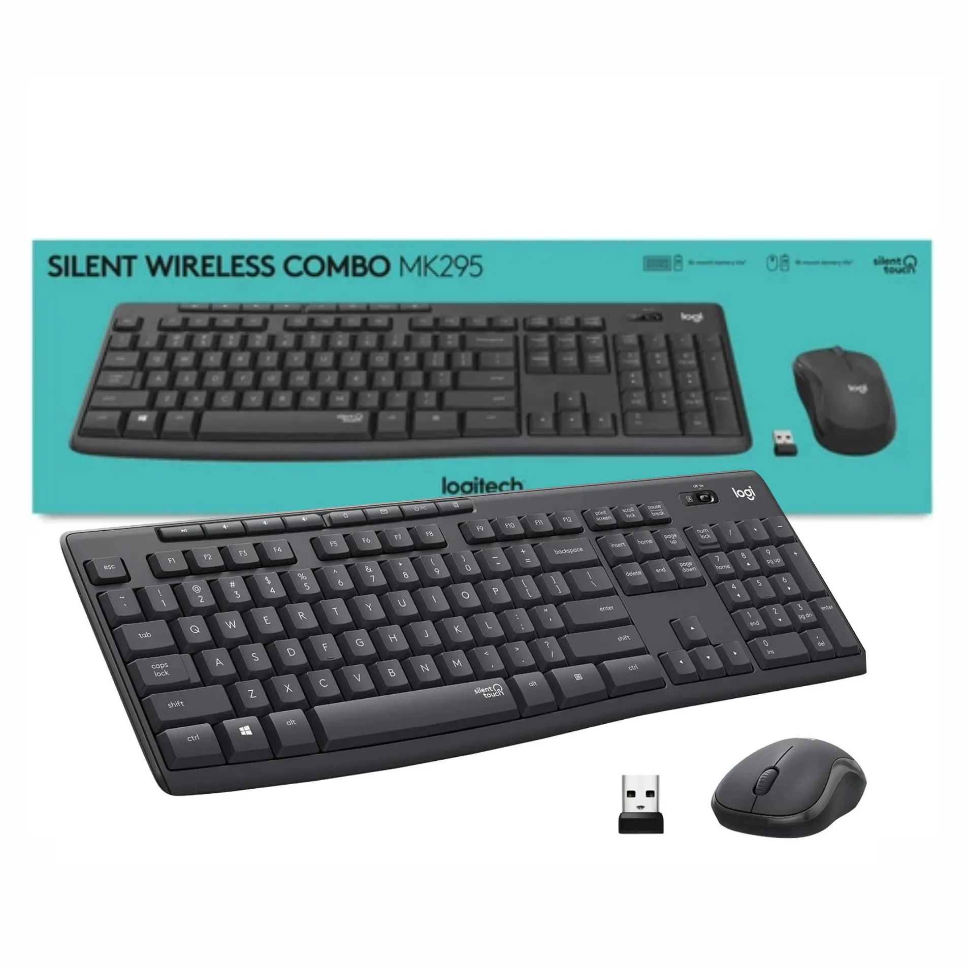 Imagen de Combo Logitech MK295 teclado y mouse inalámbricos