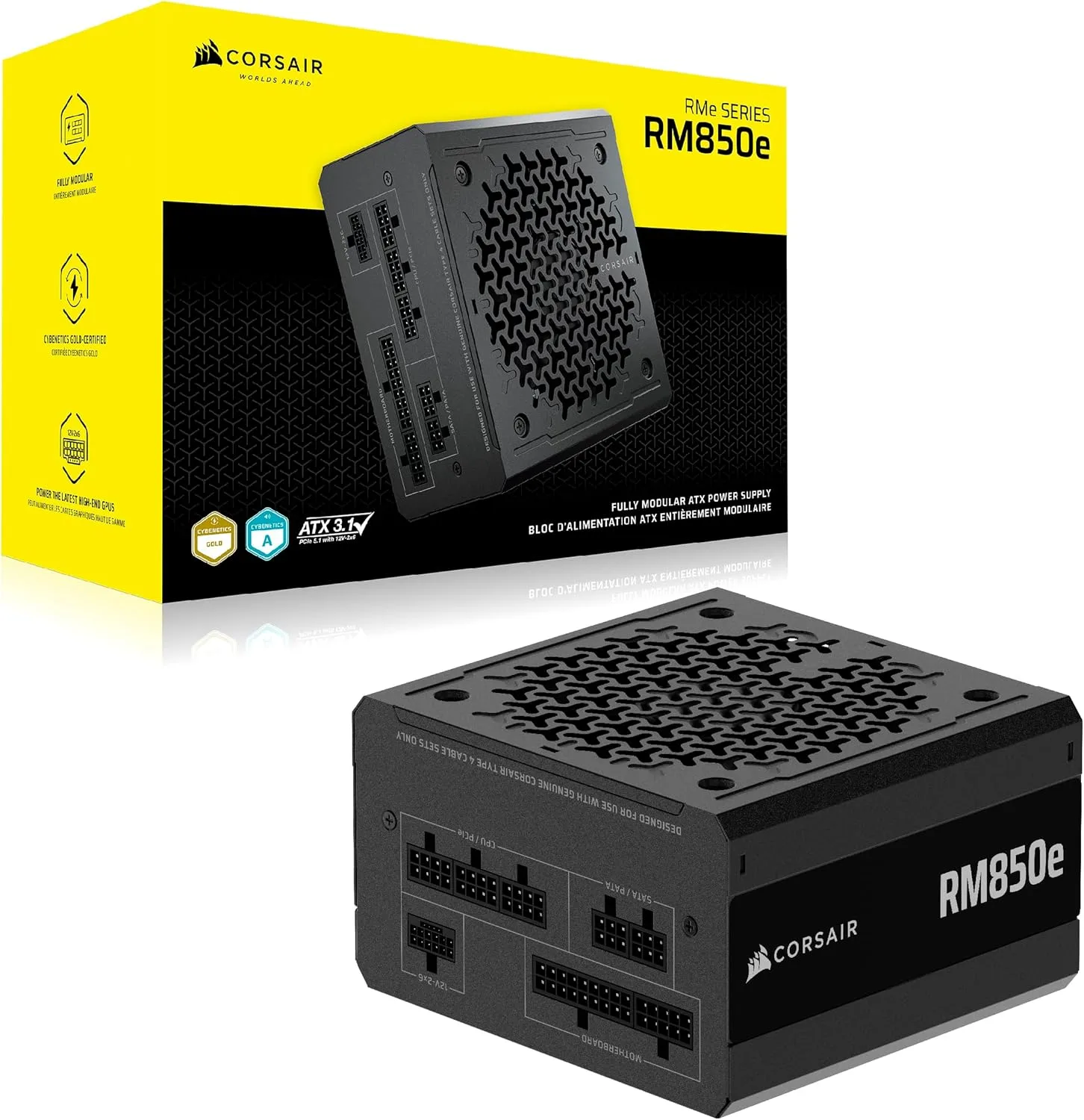 Imagen de FUENTE DE PODER CORSAIR RM850E 80 PLUS GOLD ATX FULL MODULAR CP-9020263-NA