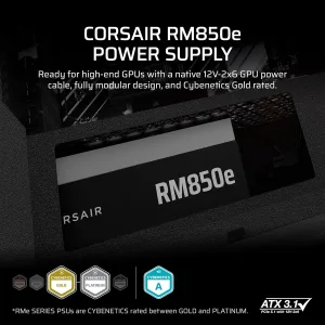 FUENTE DE PODER CORSAIR RM850E 80 PLUS GOLD ATX FULL MODULAR CP-9020263-NA