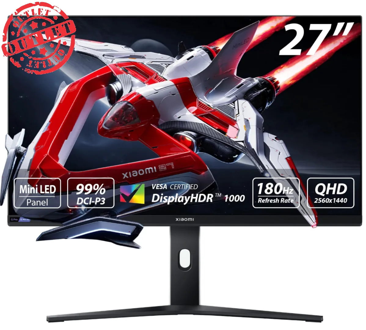 Imagen de Monitor Gamer Xiaomi Mini LED G Pro 27" WQHD 180Hz 1ms (con detalles)