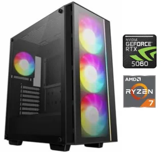 Equipo Gamer Ryzen 7 5800XT, 16GB, 1TB, RTX 5060Ti 8GB