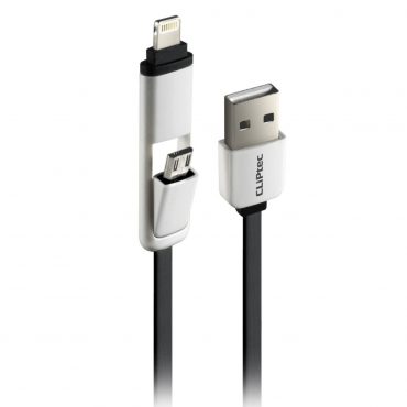 Cable Dual Usb A Micro Usb+lightning White