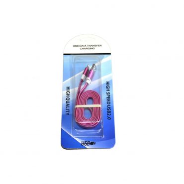 Cable Usb Plano P/iphone Rosa