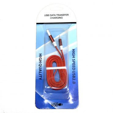 Cable Usb Plano P/iphone Rojo
