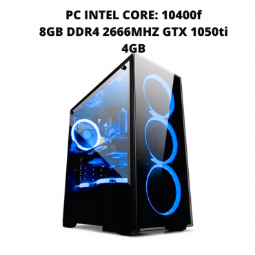 pc Intel Core i5 10400f 8gb ddr4 2666mhz GTX 1050ti 4gb