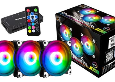 Pack 3 Fan Xigmatek Galaxy Premium RGB Con Hub y Control Remoto