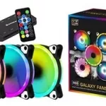 Pack 3 Fan Xigmatek Galaxy Elite RGB Con Hub y Control Remoto